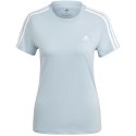 Adidas Koszulka damska adidas Essentials Slim 3-Stripes Tee jasnoniebieska IM2788