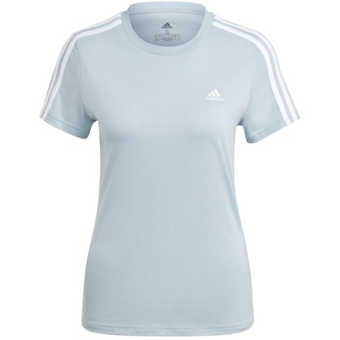 Adidas Koszulka damska adidas Essentials Slim 3-Stripes Tee jasnoniebieska IM2788