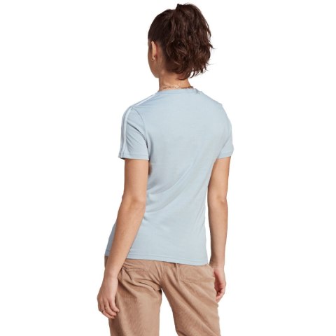 Adidas Koszulka damska adidas Essentials Slim 3-Stripes Tee jasnoniebieska IM2788 Adidas Koszulka damska adidas Essentials Slim 3-Stripes Tee jasnoniebieska IM2788