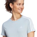 Adidas Koszulka damska adidas Essentials Slim 3-Stripes Tee jasnoniebieska IM2788