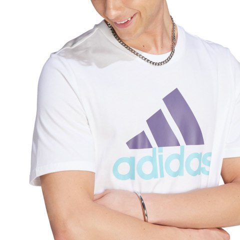 Adidas Koszulka męska adidas Essentials Single Jersey Big Logo Tee biała IJ8579 Adidas Koszulka męska adidas Essentials Single Jersey Big Logo Tee biała IJ8579