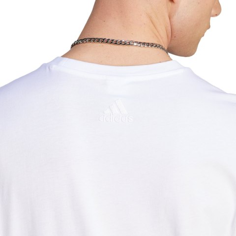Adidas Koszulka męska adidas Essentials Single Jersey Big Logo Tee biała IJ8579 Adidas Koszulka męska adidas Essentials Single Jersey Big Logo Tee biała IJ8579