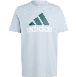 Adidas Koszulka męska adidas Essentials Single Jersey Big Logo Tee błękitna IJ8576