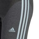 Adidas Legginsy damskie adidas Essentials 3-Stripes High-Waisted Single ciemnoszare IL3310