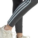 Adidas Legginsy damskie adidas Essentials 3-Stripes High-Waisted Single ciemnoszare IL3310