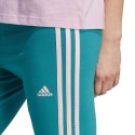 Adidas Legginsy damskie adidas Essentials 3-Stripes High-Waisted Single niebieskie IL3378