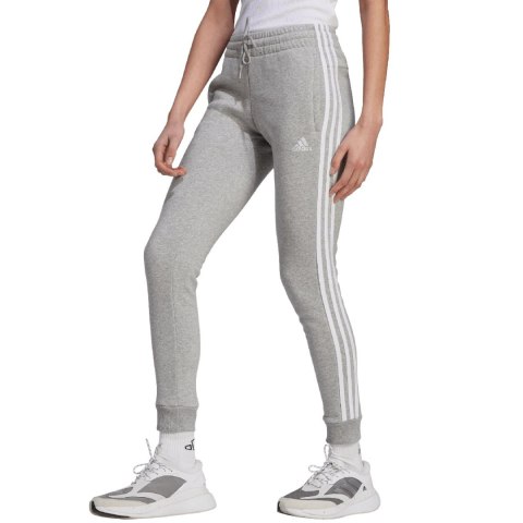 Adidas Spodnie damskie adidas Essentials 3-Stripes Fleece szare IL3282 Adidas Spodnie damskie adidas Essentials 3-Stripes Fleece szare IL3282