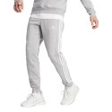 Adidas Spodnie męskie adidas Essentials Fleece 3-Stripes Tapered Cuff szare IJ6494