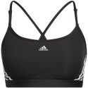 Adidas Stanik sportowy adidas Aeroreact Training Light-Support 3-Stripes Bra czarny HC7862