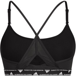 Adidas Stanik sportowy adidas Aeroreact Training Light-Support 3-Stripes Bra czarny HC7862