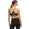 Adidas Stanik sportowy adidas Aeroreact Training Light-Support 3-Stripes Bra czarny HC7862