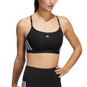 Adidas Stanik sportowy adidas Aeroreact Training Light-Support 3-Stripes Bra czarny HC7862