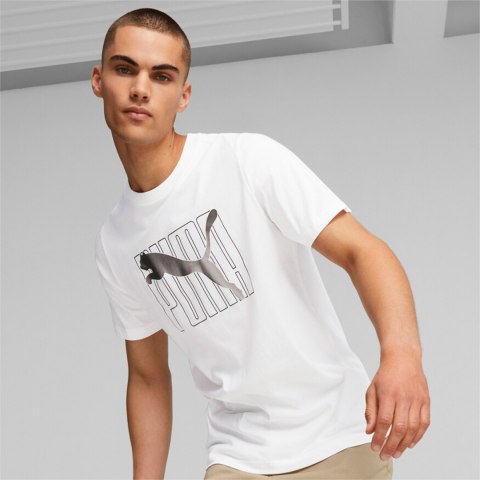 Puma Koszulka męska Puma ESS+ LOGO LAB Holiday Tee biała 675922 02 Puma Koszulka męska Puma ESS+ LOGO LAB Holiday Tee biała 675922 02