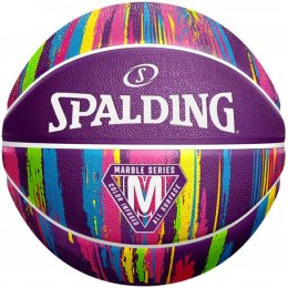 Spalding Piłka do koszykówki Spalding Marble fioletowa 84403Z