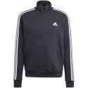 Adidas Bluza męska adidas Essentials Fleece 3-Stripes 1/4-Zip czarna HZ6235