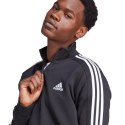 Adidas Bluza męska adidas Essentials Fleece 3-Stripes 1/4-Zip czarna HZ6235