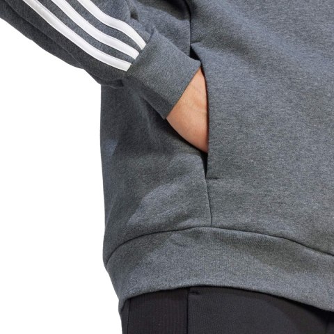 Adidas Bluza męska adidas Essentials Fleece 3-Stripes Full-Zip szara IJ6480 Adidas Bluza męska adidas Essentials Fleece 3-Stripes Full-Zip szara IJ6480