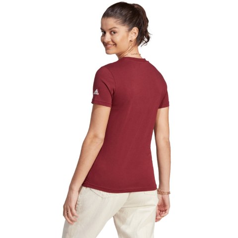 Adidas Koszulka damska adidas Loungewear Essentials Slim Logo Tee bordowa IM2829 Adidas Koszulka damska adidas Loungewear Essentials Slim Logo Tee bordowa IM2829