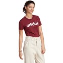 Adidas Koszulka damska adidas Loungewear Essentials Slim Logo Tee bordowa IM2829