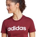 Adidas Koszulka damska adidas Loungewear Essentials Slim Logo Tee bordowa IM2829