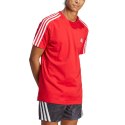 Adidas Koszulka męska adidas Essentials Single Jersey 3-Stripes Tee czerwona IC9339