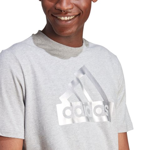 Adidas Koszulka męska adidas Sportswear Future Icons Metallic Tee szara II3467 Adidas Koszulka męska adidas Sportswear Future Icons Metallic Tee szara II3467