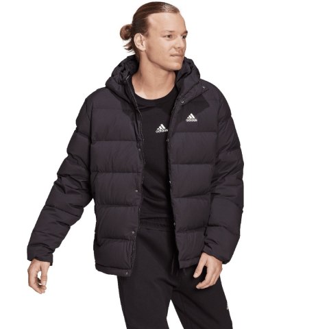 Adidas Kurtka męska adidas Helionic Hooded Down czarna HG8751 Adidas Kurtka męska adidas Helionic Hooded Down czarna HG8751