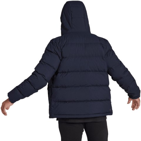 Adidas Kurtka męska adidas Helionic Hooded Down granatowa HG8750 Adidas Kurtka męska adidas Helionic Hooded Down granatowa HG8750