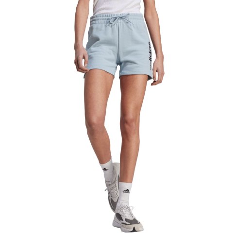 Adidas Spodenki damskie adidas Essentials Linear French Terry błękitne IL3355 Adidas Spodenki damskie adidas Essentials Linear French Terry błękitne IL3355