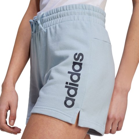 Adidas Spodenki damskie adidas Essentials Linear French Terry błękitne IL3355 Adidas Spodenki damskie adidas Essentials Linear French Terry błękitne IL3355