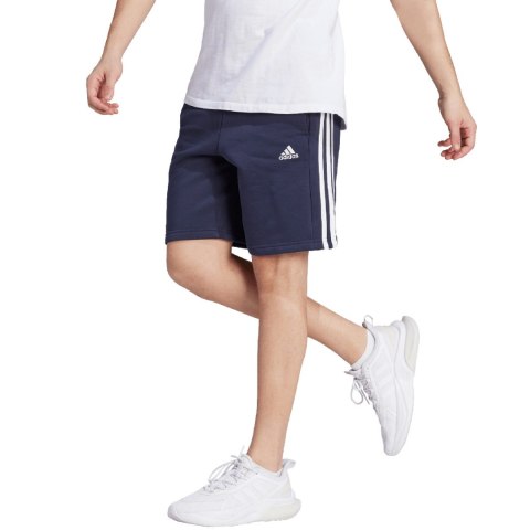 Adidas Spodenki męskie adidas Essentials Fleece 3-Stripes Shorts granatowe IJ6484 Adidas Spodenki męskie adidas Essentials Fleece 3-Stripes Shorts granatowe IJ6484