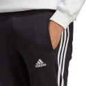 Adidas Spodnie męskie adidas Essentials Single Jersey Tapered Open Hem 3-Stripes czarne IC0044