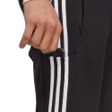 Adidas Spodnie męskie adidas Essentials Single Jersey Tapered Open Hem 3-Stripes czarne IC0044