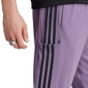 Adidas Spodnie męskie adidas Essentials Single Jersey Tapered Open Hem 3-Stripes fioletowe IJ8699