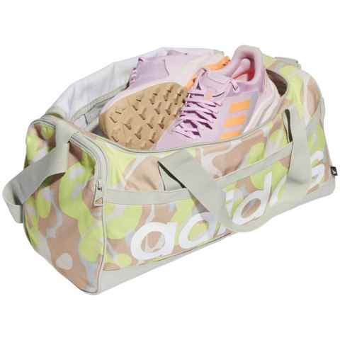 Adidas Torba adidas Linear Graphic Duffel S beżowo-brązowo-żółta IJ5638 Adidas Torba adidas Linear Graphic Duffel S beżowo-brązowo-żółta IJ5638