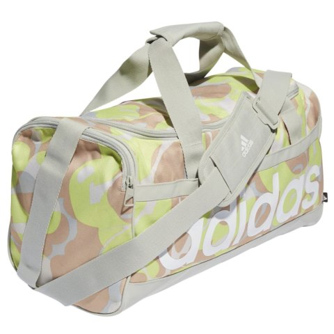 Adidas Torba adidas Linear Graphic Duffel S beżowo-brązowo-żółta IJ5638 Adidas Torba adidas Linear Graphic Duffel S beżowo-brązowo-żółta IJ5638