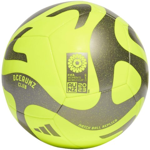 Adidas teamwear Piłka nożna adidas Oceaunz Club Ball żółto-szara HZ6932 Adidas teamwear Piłka nożna adidas Oceaunz Club Ball żółto-szara HZ6932