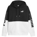 Puma Bluza damska Puma Power Colorblock Hoodie FL czarno-biała 676023 01