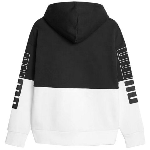 Puma Bluza damska Puma Power Colorblock Hoodie FL czarno-biała 676023 01 Puma Bluza damska Puma Power Colorblock Hoodie FL czarno-biała 676023 01