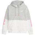 Puma Bluza damska Puma Power Colorblock Hoodie FL szaro-biała 676023 04