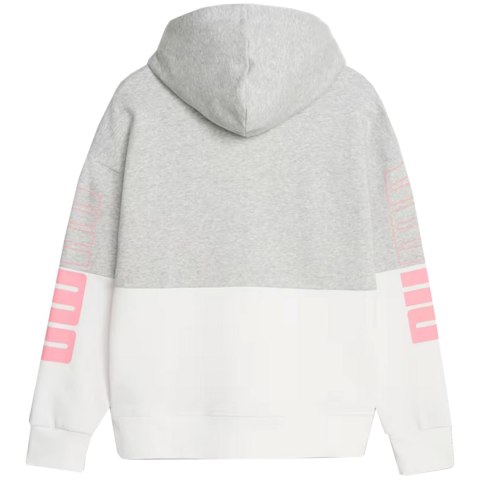 Puma Bluza damska Puma Power Colorblock Hoodie FL szaro-biała 676023 04 Puma Bluza damska Puma Power Colorblock Hoodie FL szaro-biała 676023 04