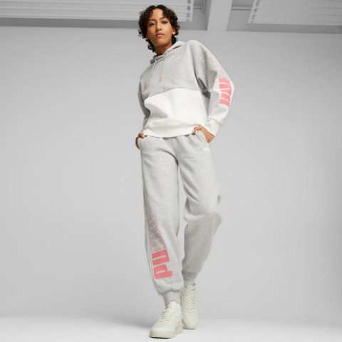 Puma Bluza damska Puma Power Colorblock Hoodie FL szaro-biała 676023 04 Puma Bluza damska Puma Power Colorblock Hoodie FL szaro-biała 676023 04