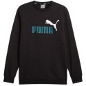 Puma Bluza męska Puma ESS+ 2 Col Big Logo Crew FL czarna 586762 75