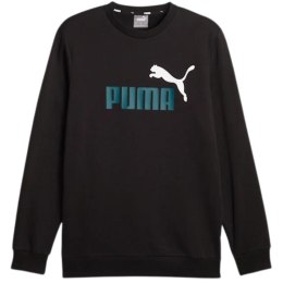 Puma Bluza męska Puma ESS+ 2 Col Big Logo Crew FL czarna 586762 75