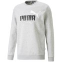 Puma Bluza męska Puma ESS+ 2 Col Big Logo Crew FL szara 586762 04