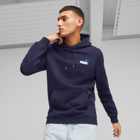 Puma Bluza męska Puma ESS+ 2 Col Small Logo Hoodie FL granatowa 674471 06 Puma Bluza męska Puma ESS+ 2 Col Small Logo Hoodie FL granatowa 674471 06