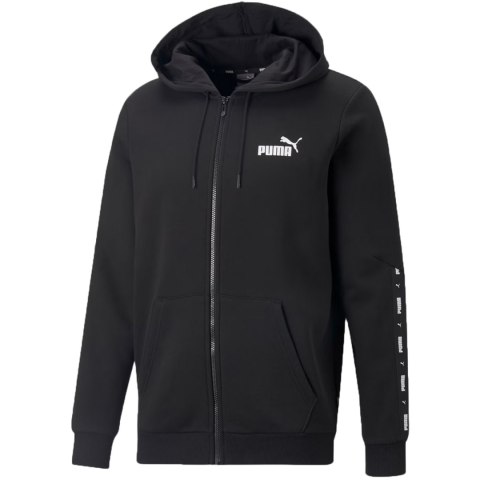 Puma Bluza męska Puma ESS+ Tape Full-Zip Hoodie FL czarna 670270 01