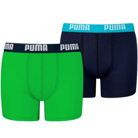 Puma Bokserki dla dzieci Puma Basic Boxer 2P granatowe, zielone 935454 03