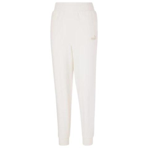 Puma Spodnie damskie Puma ESS+ Embroidery High-Waist Pants FL kremowe 670007 99