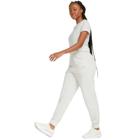Puma Spodnie damskie Puma ESS+ Embroidery High-Waist Pants FL kremowe 670007 99 Puma Spodnie damskie Puma ESS+ Embroidery High-Waist Pants FL kremowe 670007 99